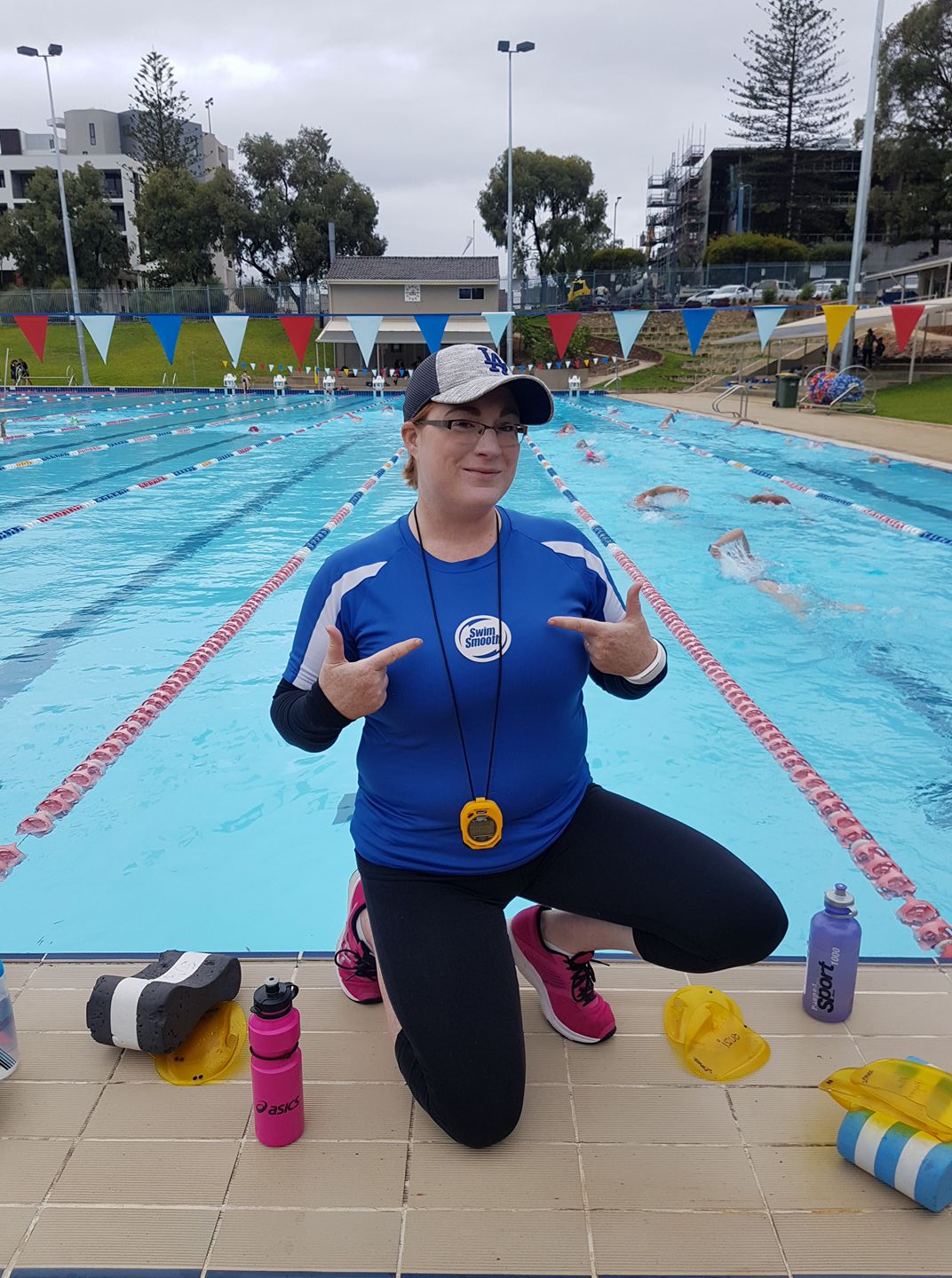 Laura Ansell coaching a squad session